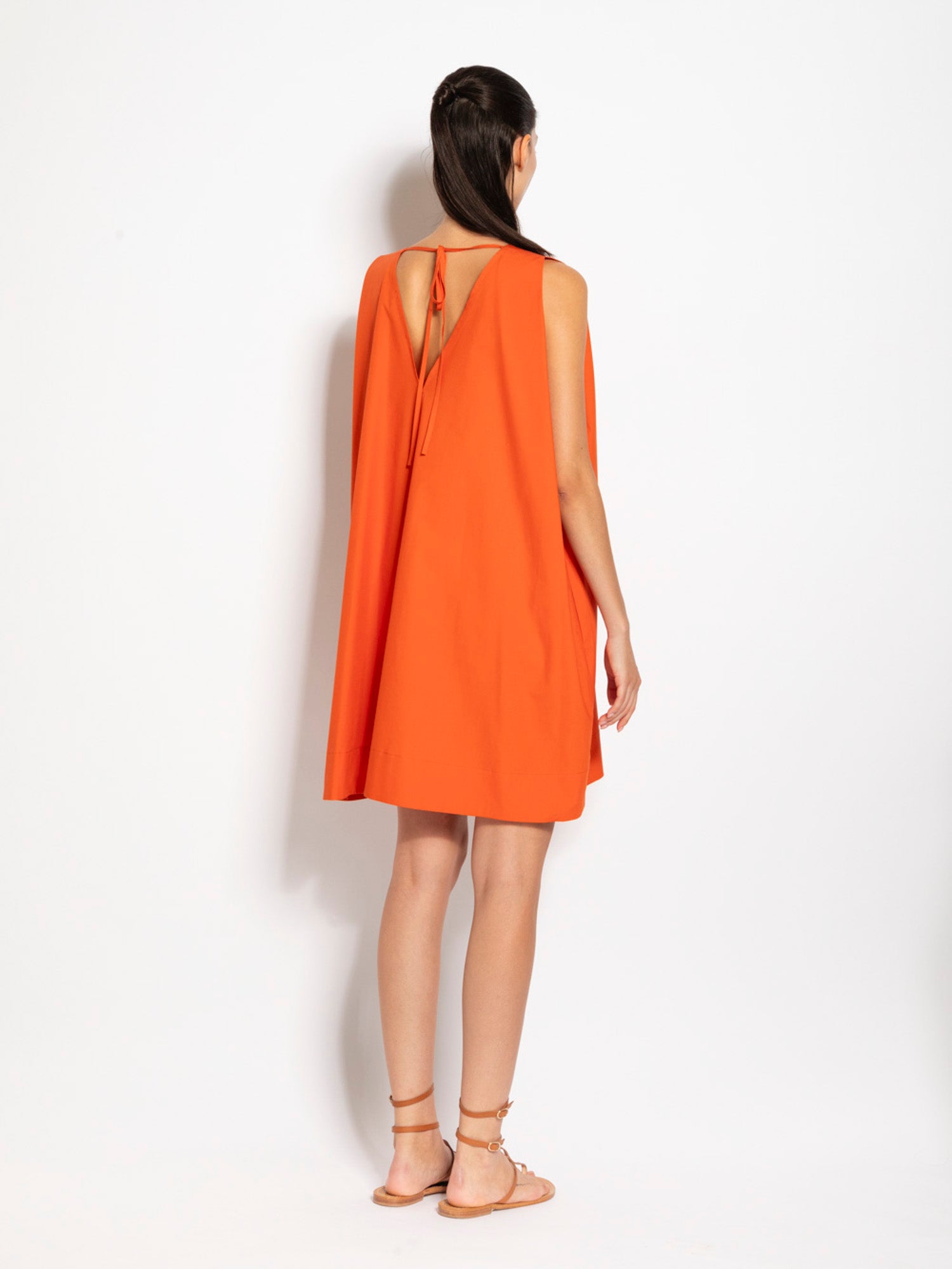 Abito a trapezio corto strutturato in cotone | Uncategorized da donna