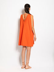 Abito a trapezio corto strutturato in cotone | Uncategorized da donna