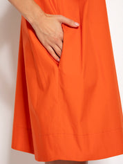 Abito a trapezio corto strutturato in cotone | Uncategorized da donna