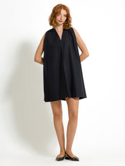 Abito a trapezio corto strutturato in cotone | Uncategorized da donna