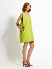 Abito a trapezio corto strutturato in cotone | Uncategorized da donna