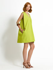 Abito a trapezio corto strutturato in cotone | Uncategorized da donna