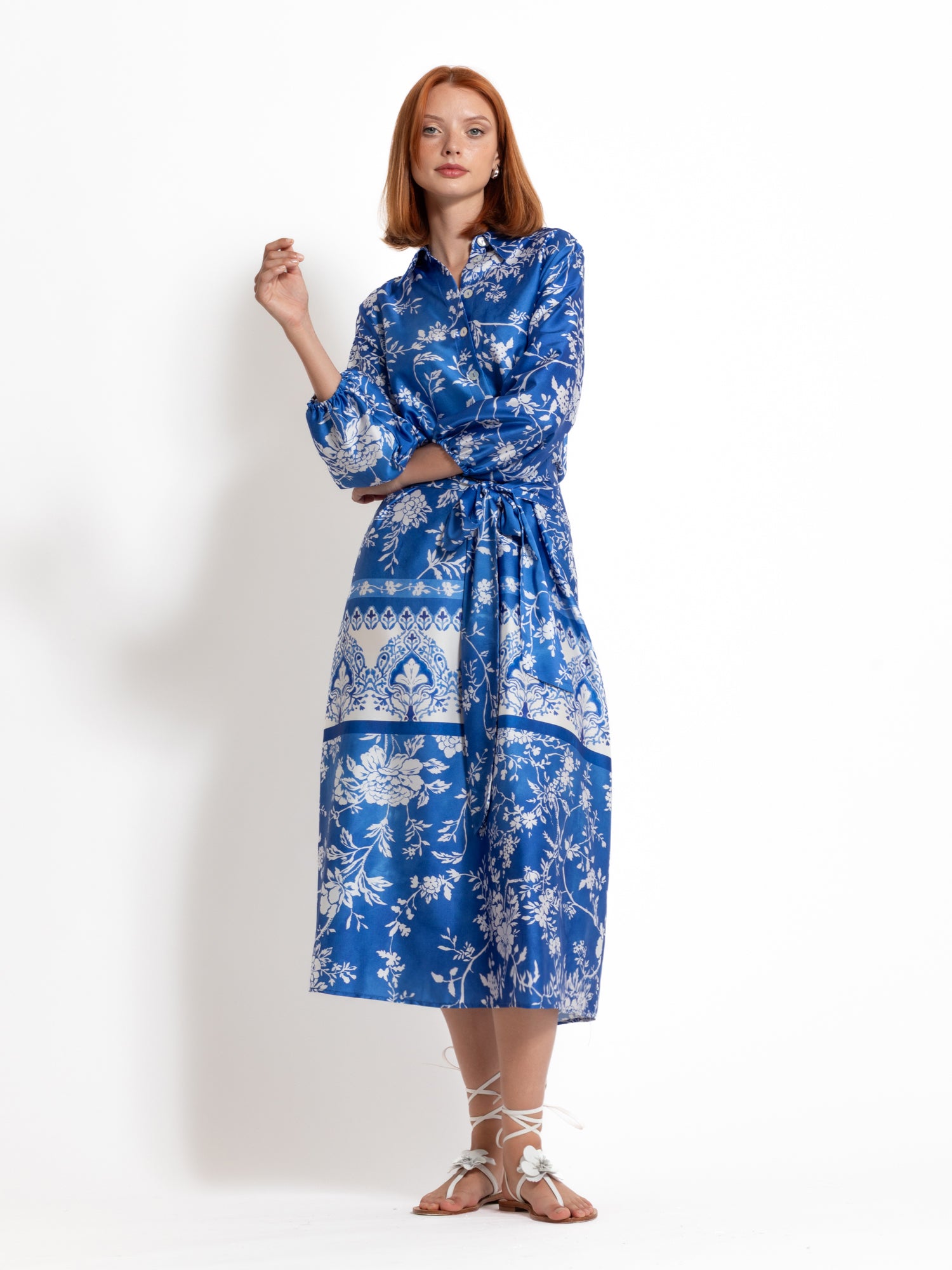 Abito midi chemisier con cintura | Uncategorized da donna