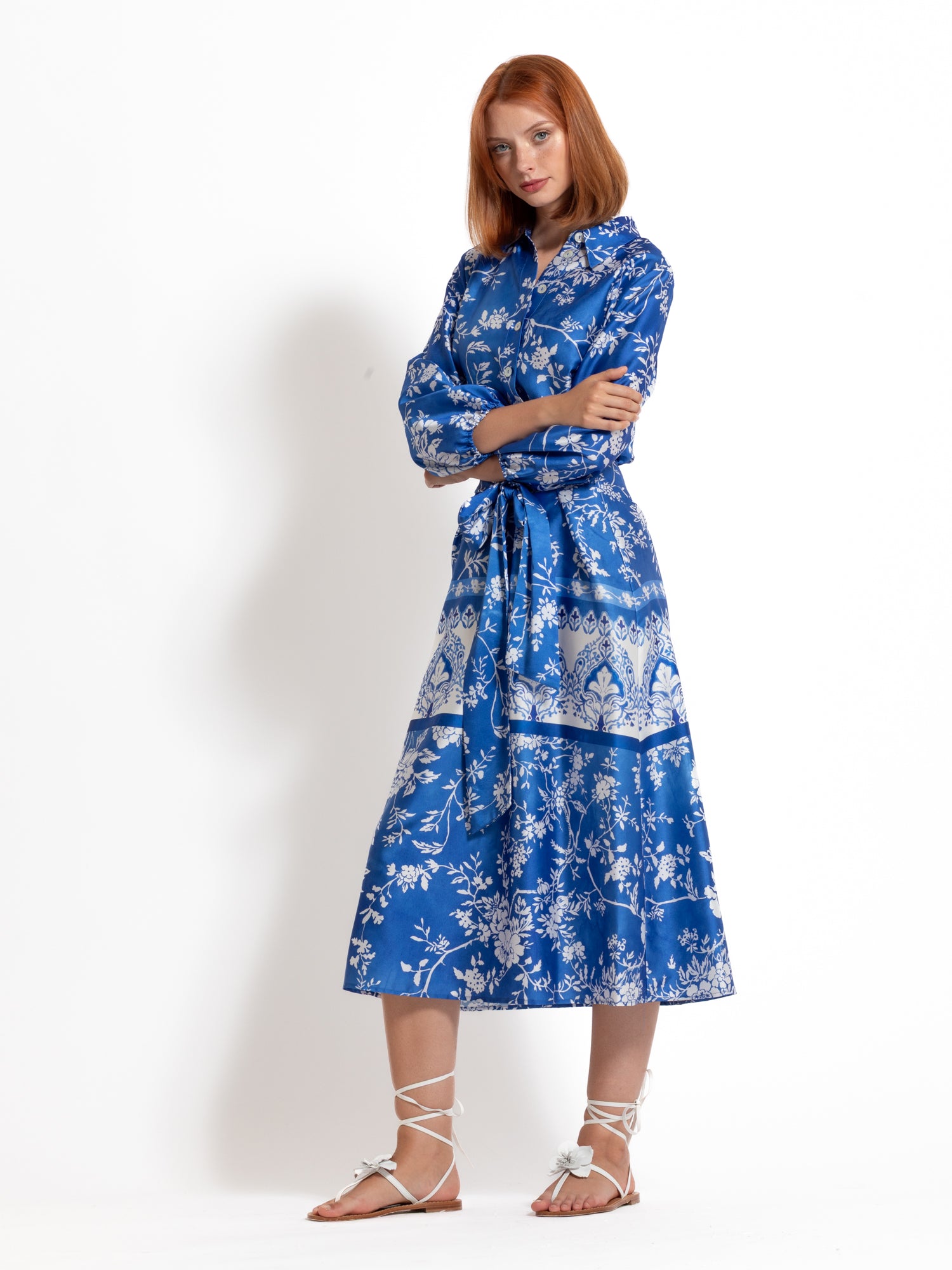 Abito midi chemisier con cintura | Uncategorized da donna
