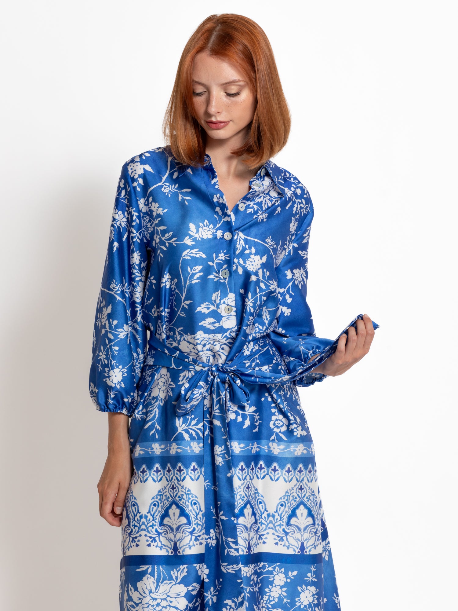 Abito midi chemisier con cintura | Uncategorized da donna