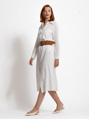 Abito lungo chemisier in misto lino | Uncategorized da donna