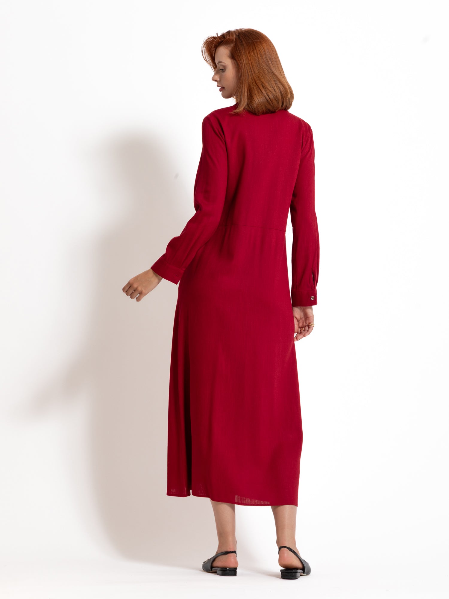 Abito lungo chemisier in misto lino | Uncategorized da donna