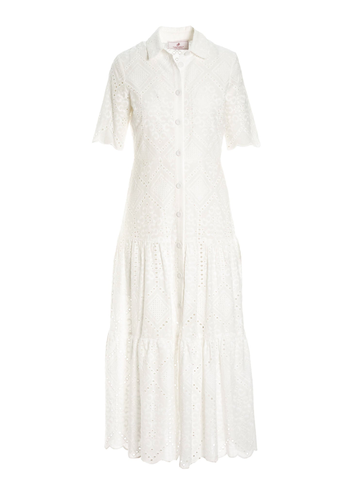 Abito lungo di cotone in sangallo | Uncategorized da donna