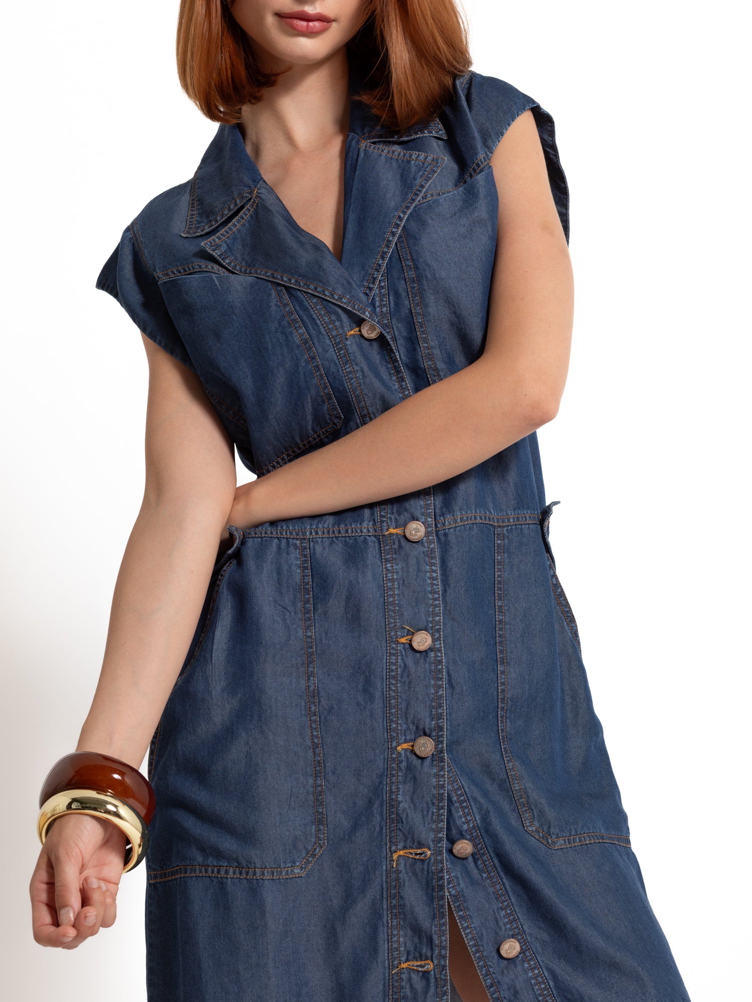 Abito corto in lyocell | Uncategorized da donna