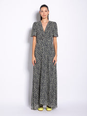 Abito lungo stampa micro margherita | Uncategorized da donna