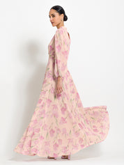 Abito lungo stampa orchidea | Uncategorized da donna