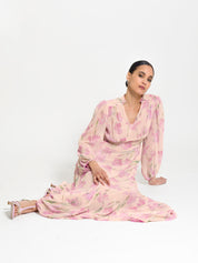 Abito lungo stampa orchidea | Uncategorized da donna