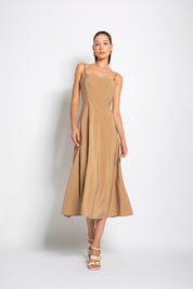 Abito lungo con bretelle catena in tencel | Uncategorized da donna