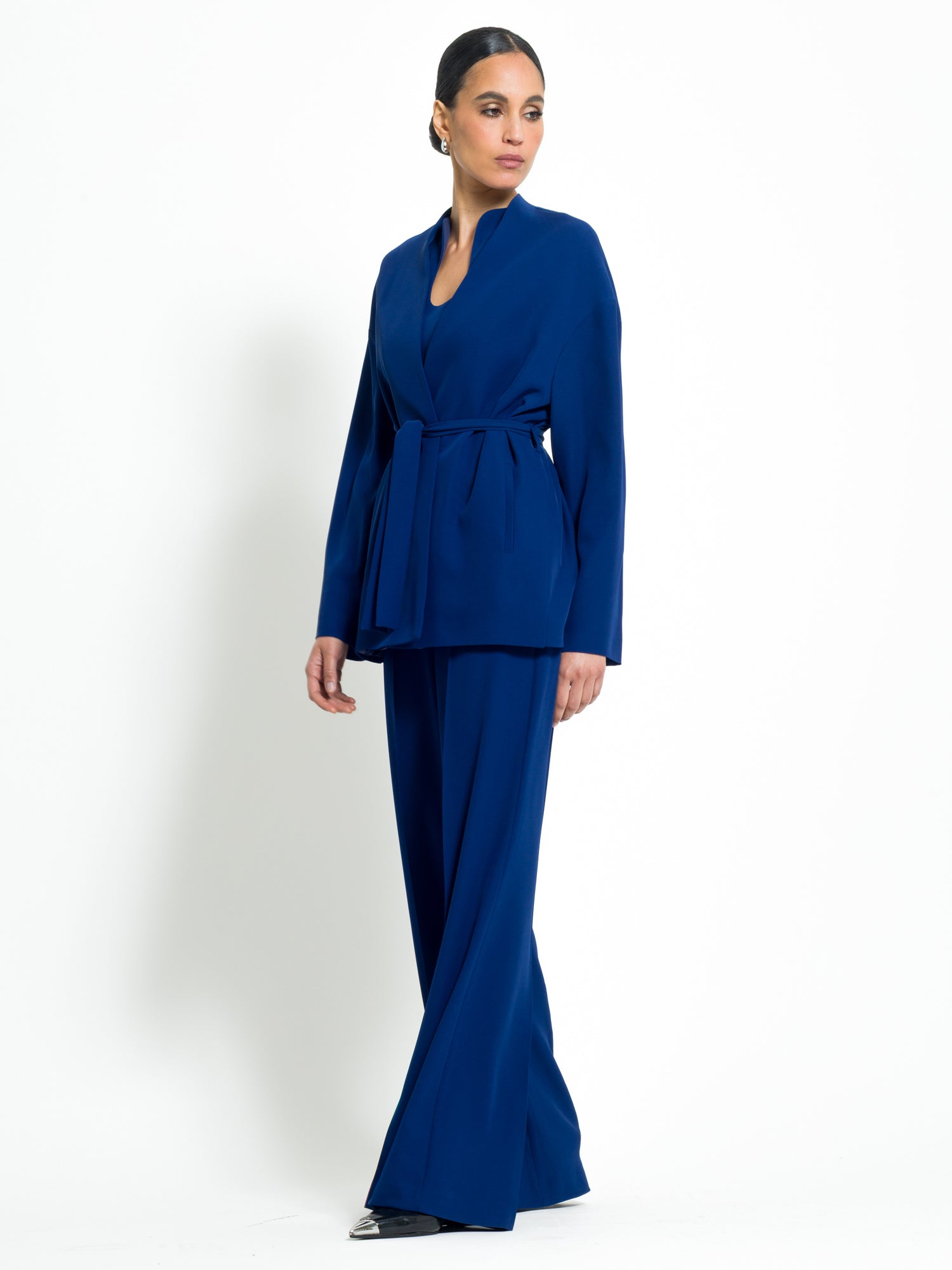 Caban cinturato in diagonale fluido | Uncategorized da donna