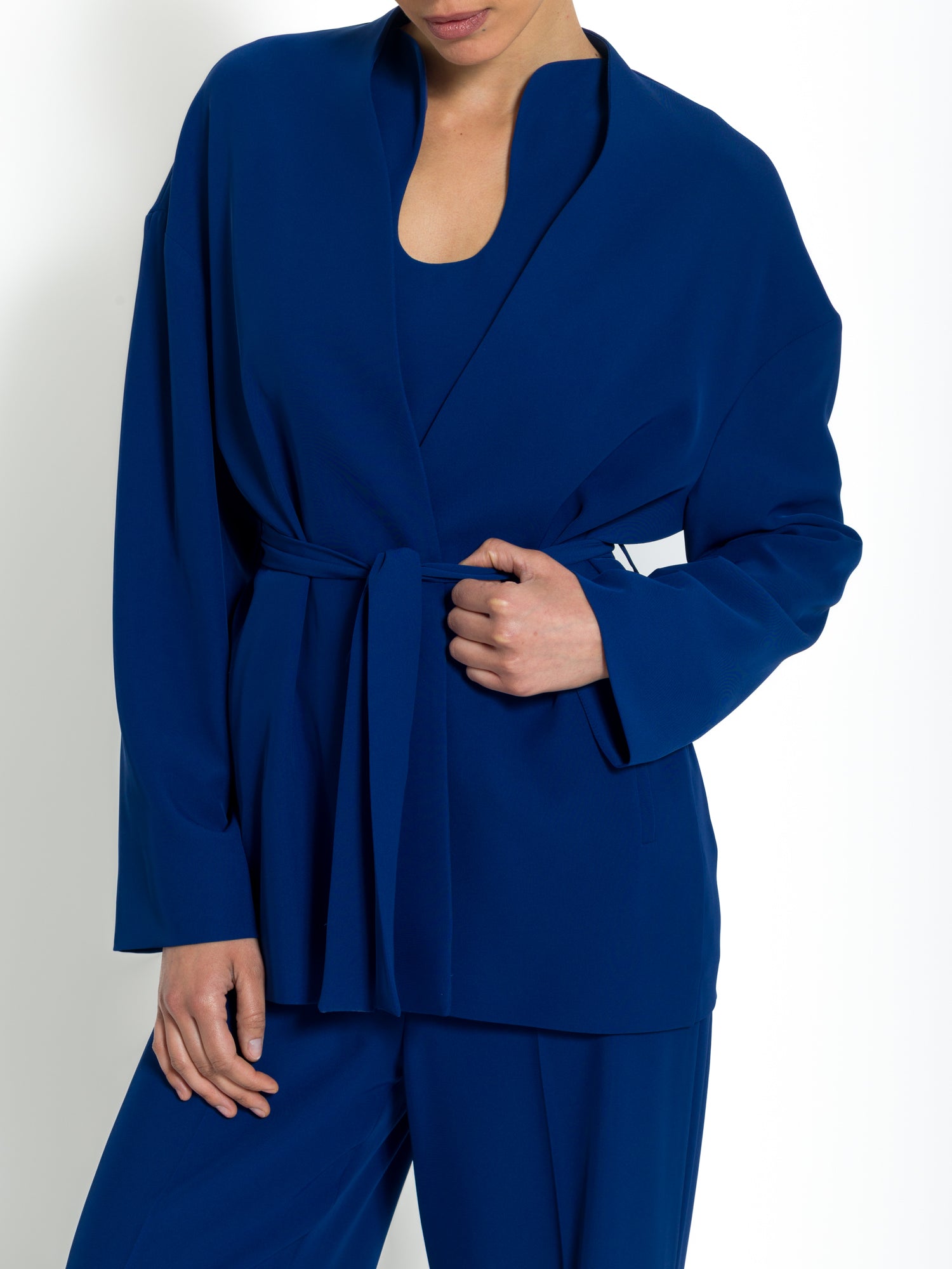 Caban cinturato in diagonale fluido | Uncategorized da donna