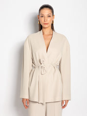 Caban cinturato in diagonale fluido | Uncategorized da donna