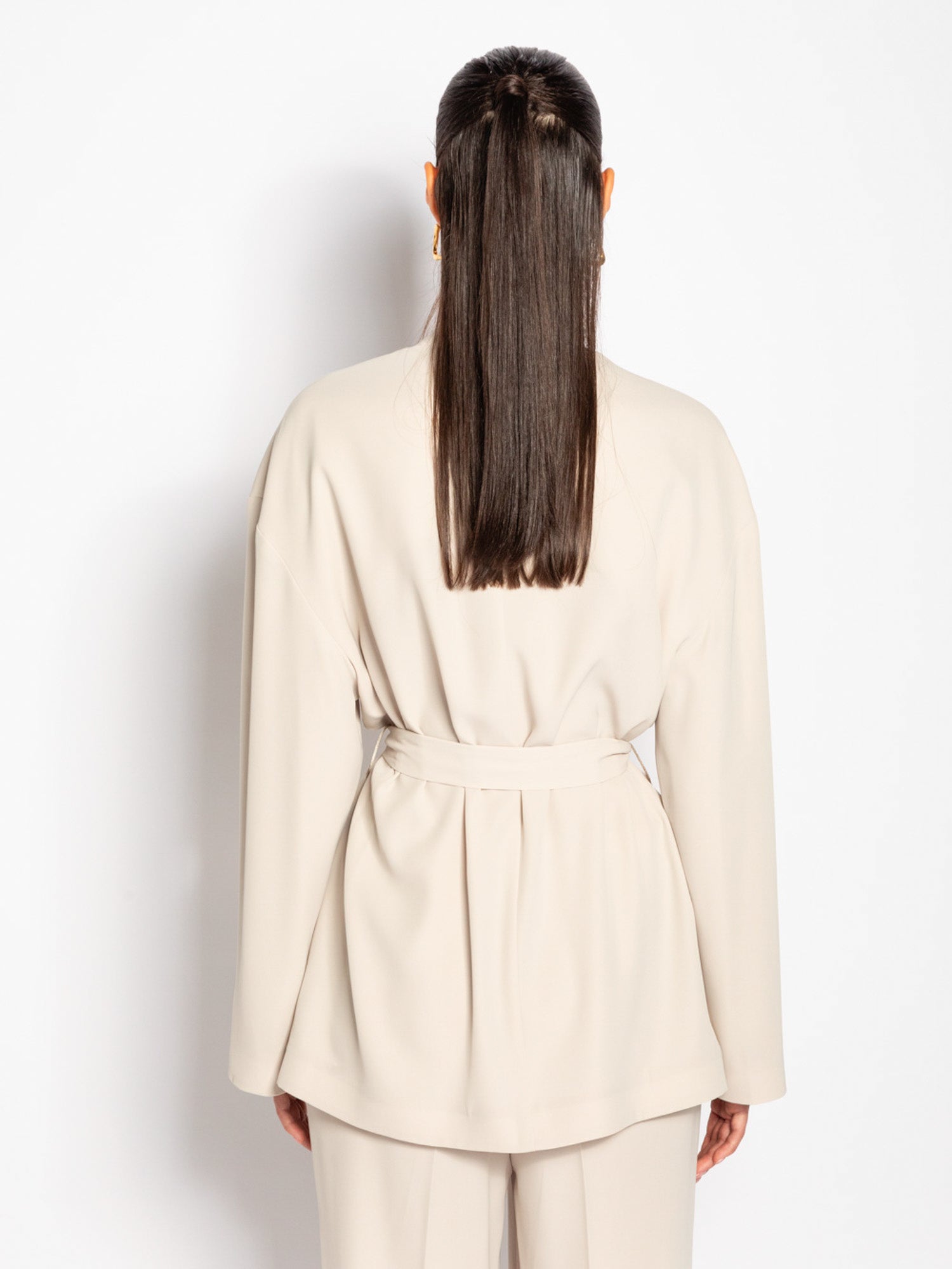 Caban cinturato in diagonale fluido | Uncategorized da donna