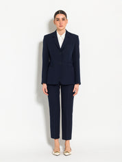 Pantalone in tessuto tecnico diagonale a trombetta | Uncategorized da donna