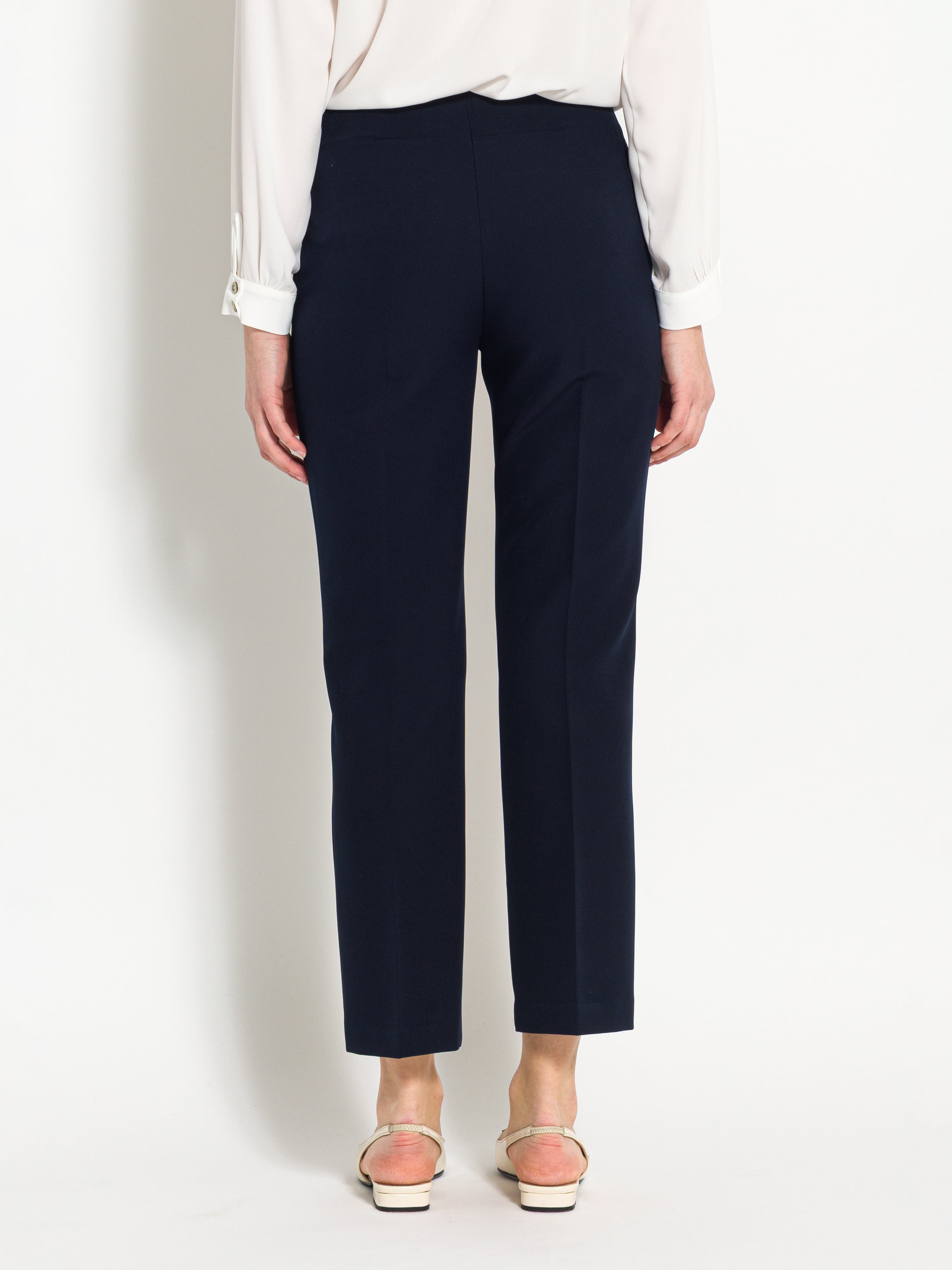 Pantalone in tessuto tecnico diagonale a trombetta | Uncategorized da donna