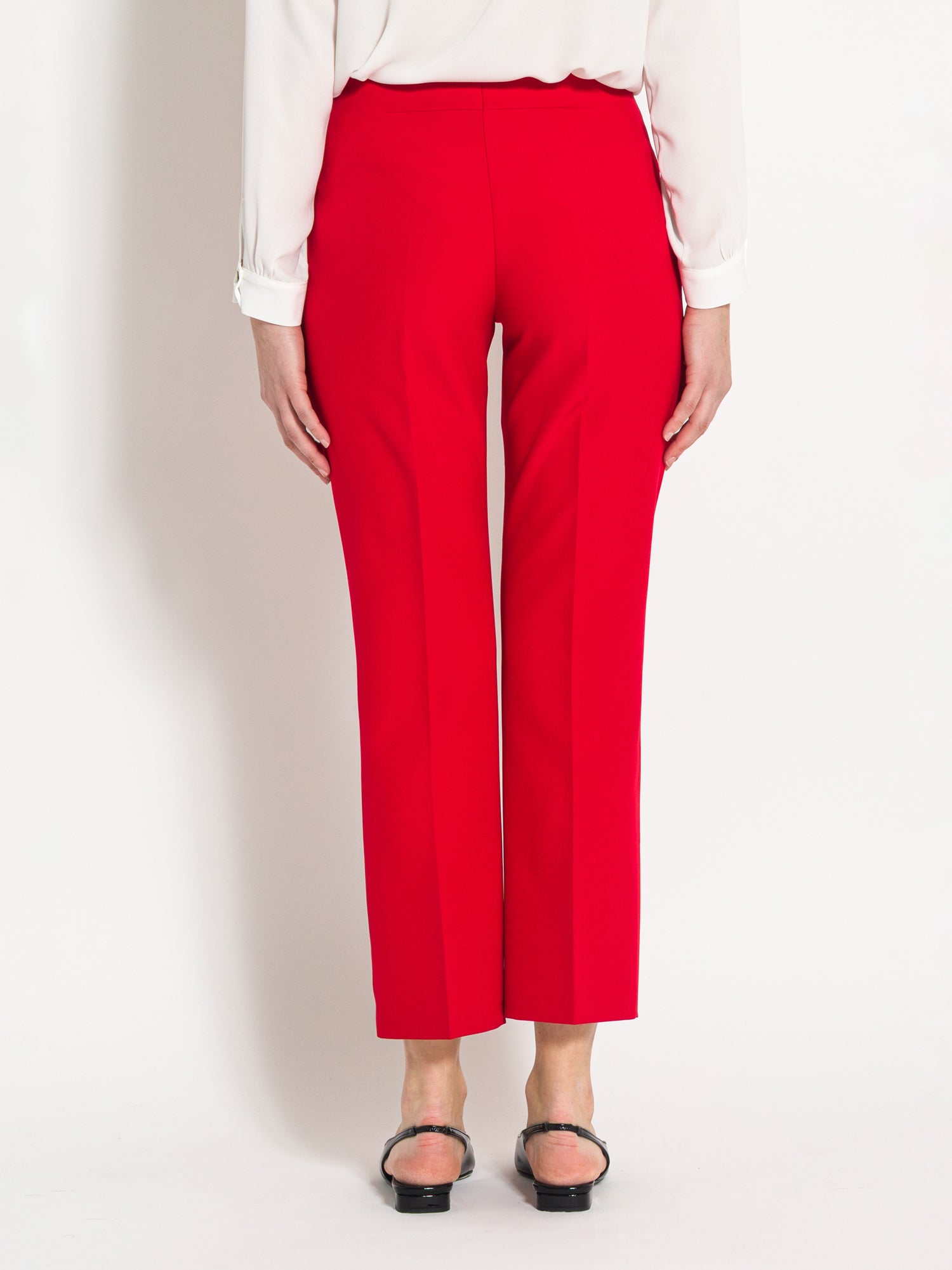 Pantalone in tessuto tecnico diagonale a trombetta | Uncategorized da donna