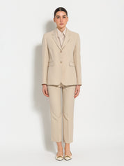 Pantalone in tessuto tecnico diagonale a trombetta | Uncategorized da donna