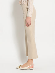 Pantalone in tessuto tecnico diagonale a trombetta | Uncategorized da donna