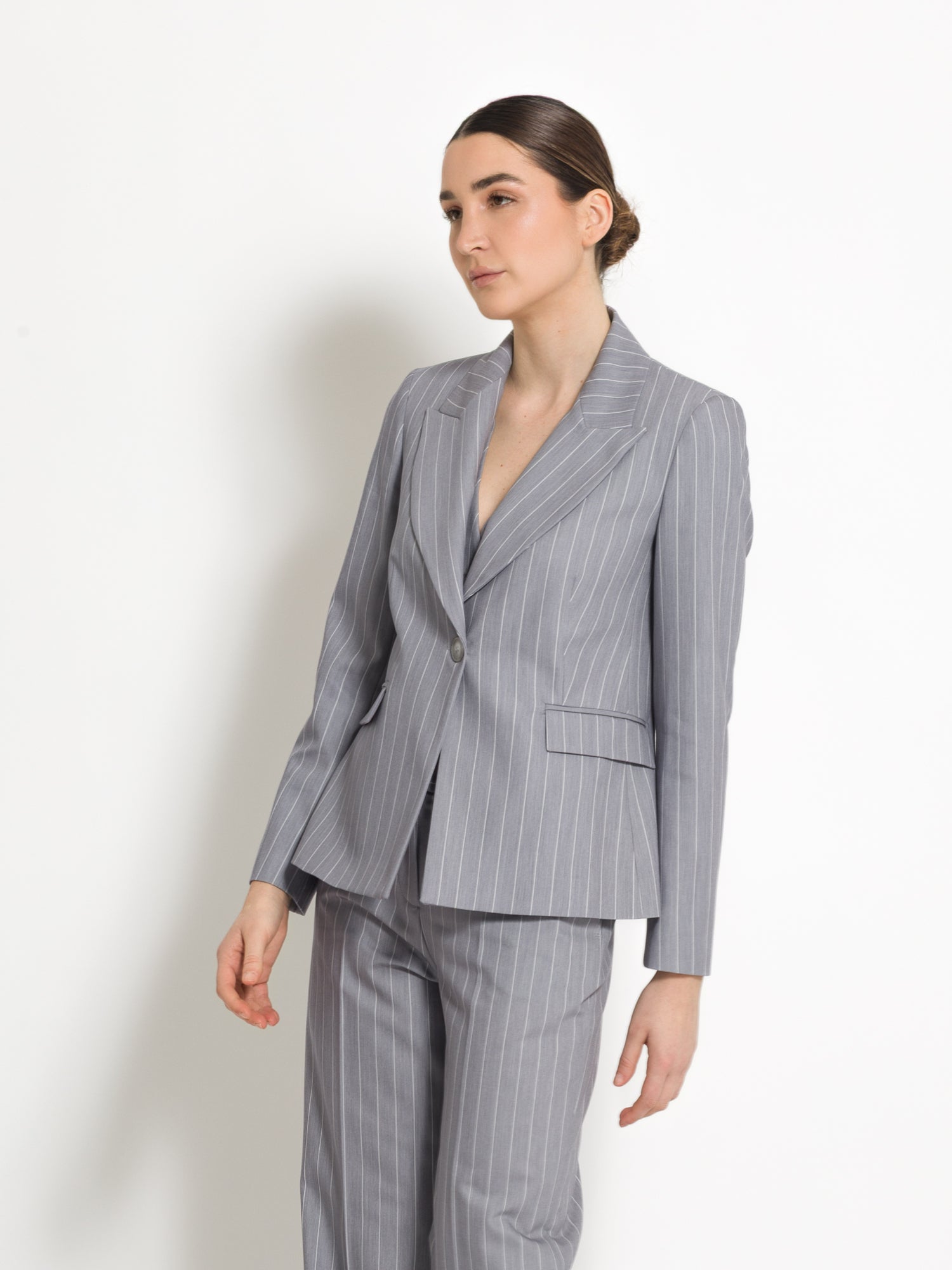 Blazer monopetto gessata | Uncategorized da donna