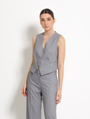 Gilet gessato-C250-107_PERLA | Uncategorized da donna