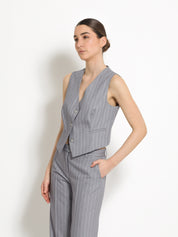 Gilet gessato-C250-107_PERLA | Uncategorized da donna