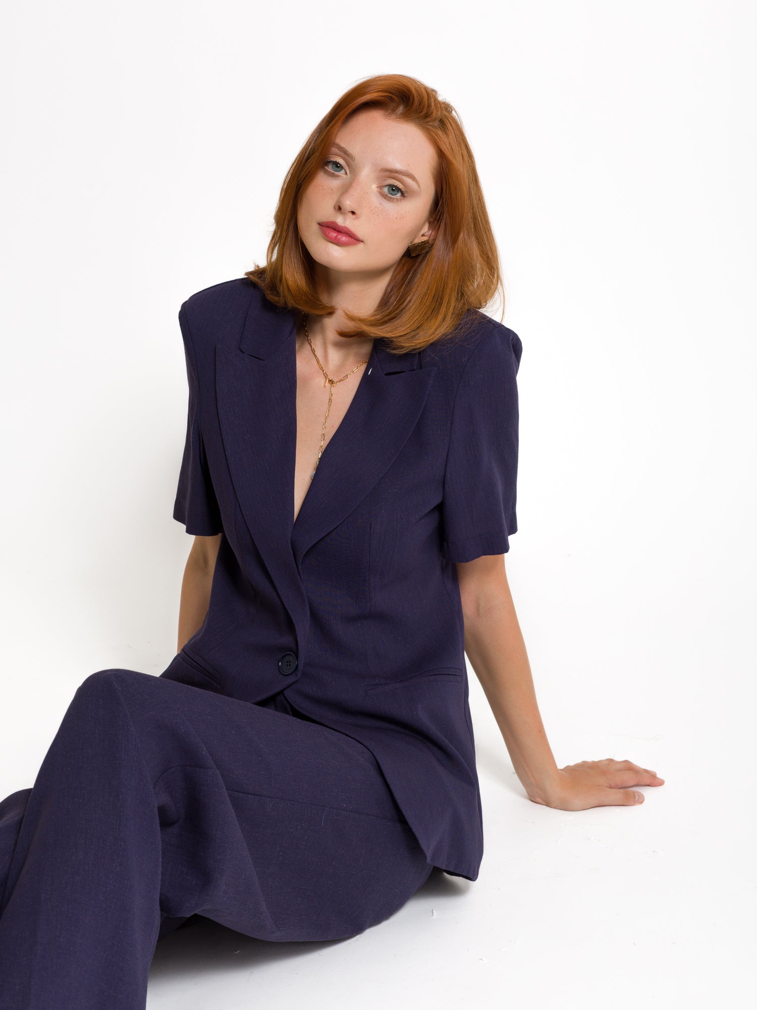 Giacca mezza manica in misto lino | Uncategorized da donna
