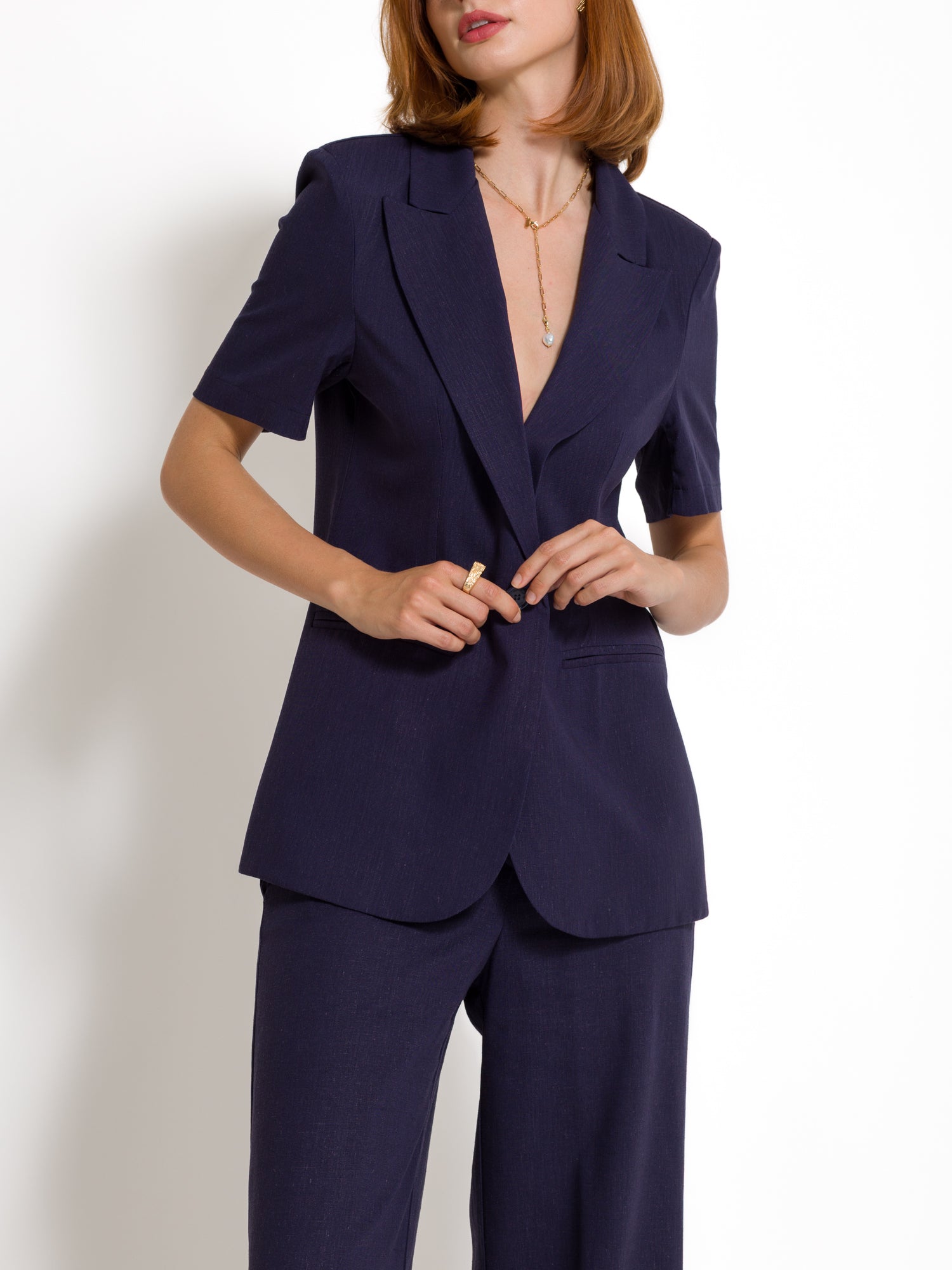 Giacca mezza manica in misto lino | Uncategorized da donna