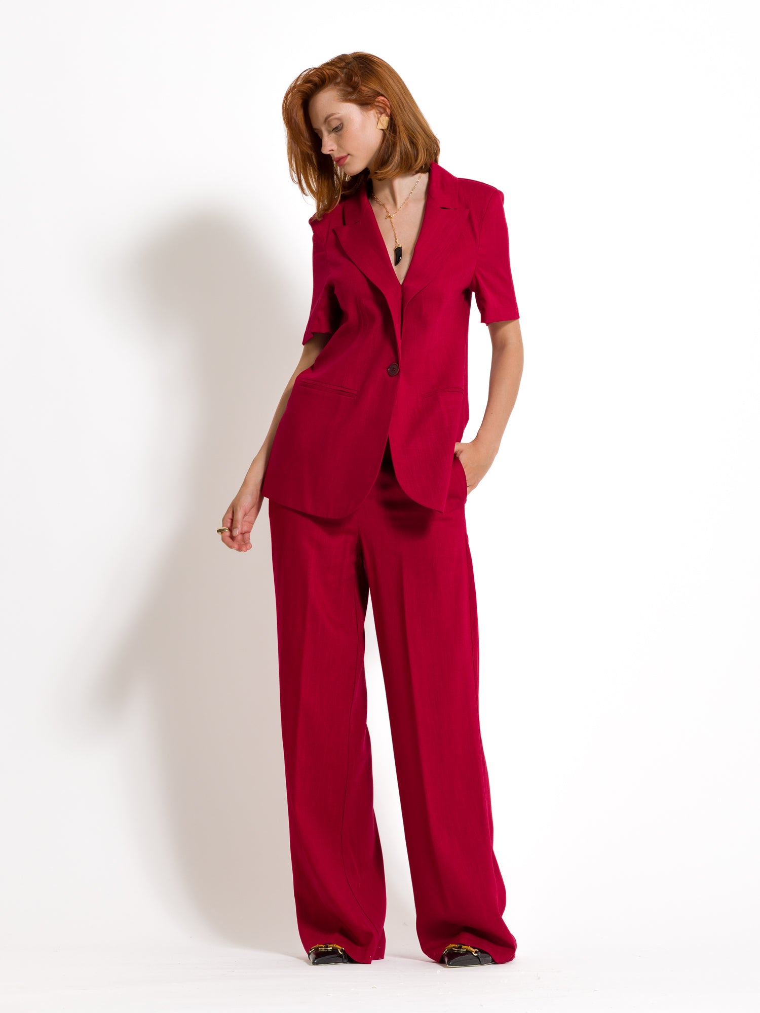 Giacca mezza manica in misto lino | Uncategorized da donna