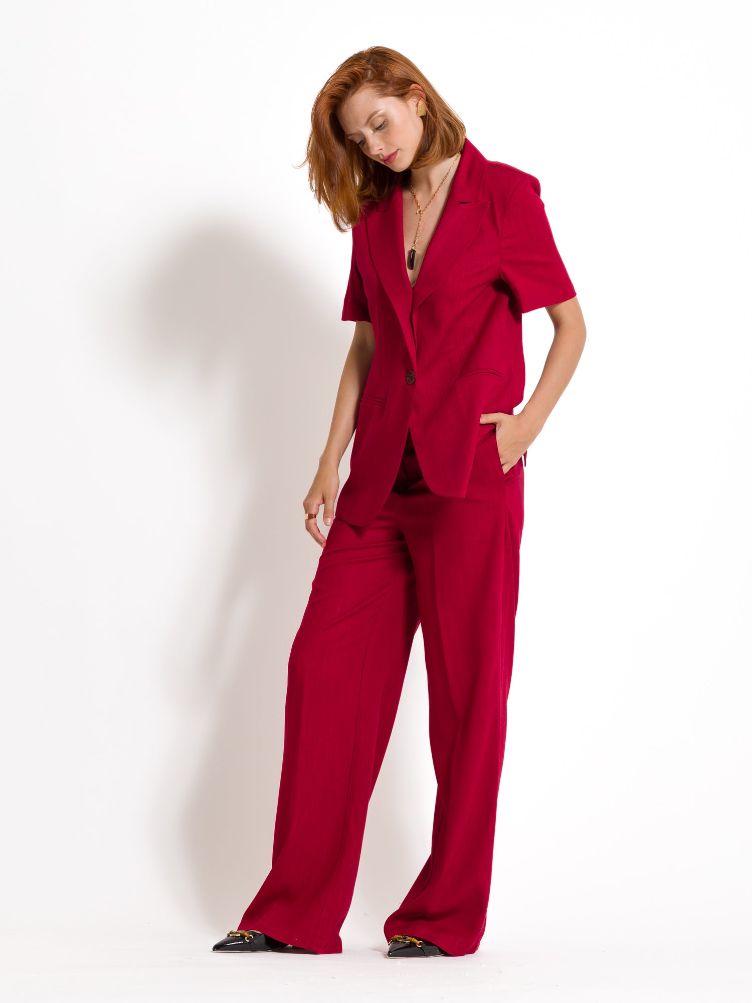 Giacca mezza manica in misto lino | Uncategorized da donna