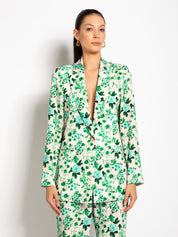 Blazer monopetto stampa fiori | Uncategorized da donna