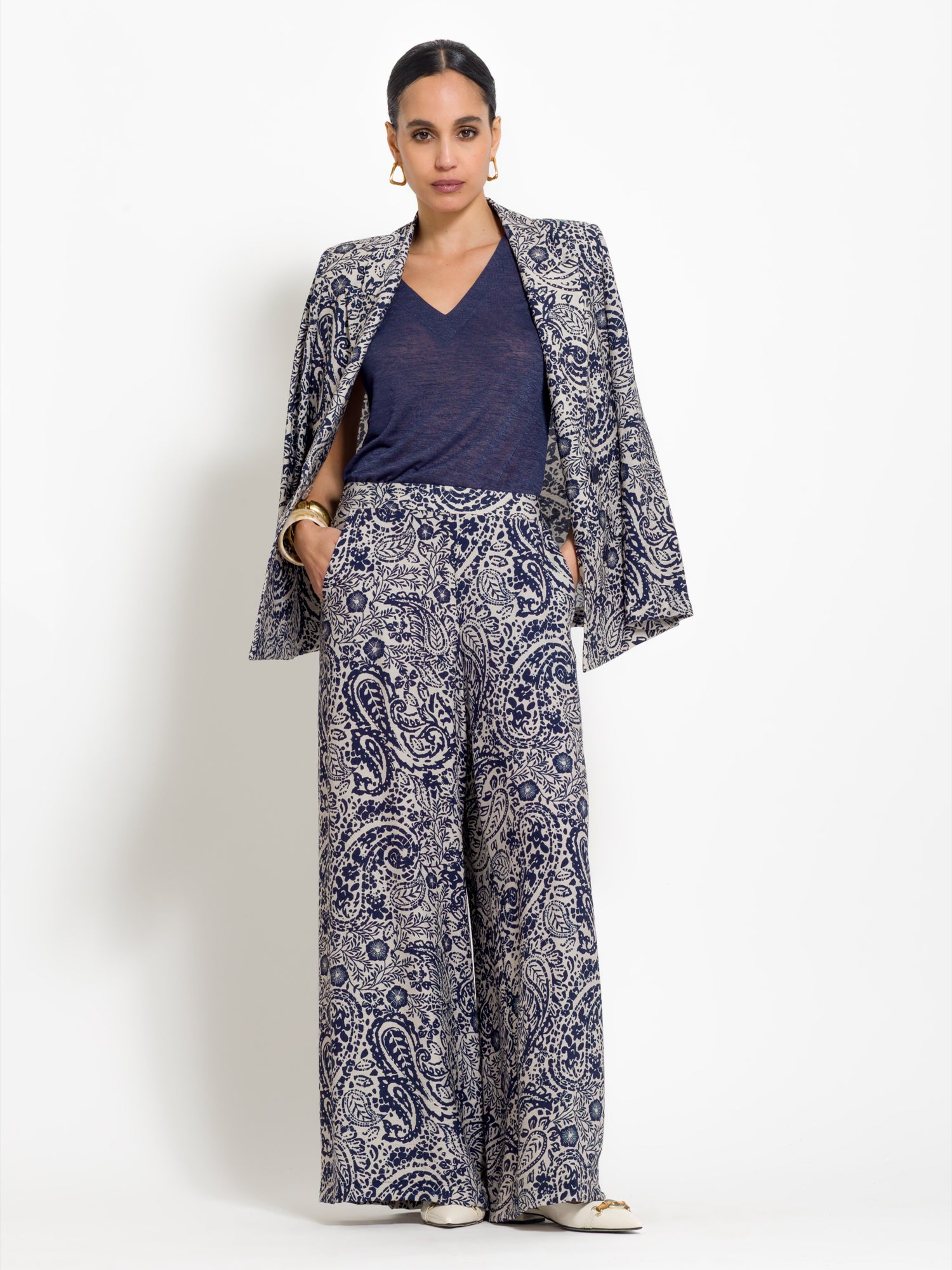 Blazer over doppiopetto stampato | Uncategorized da donna