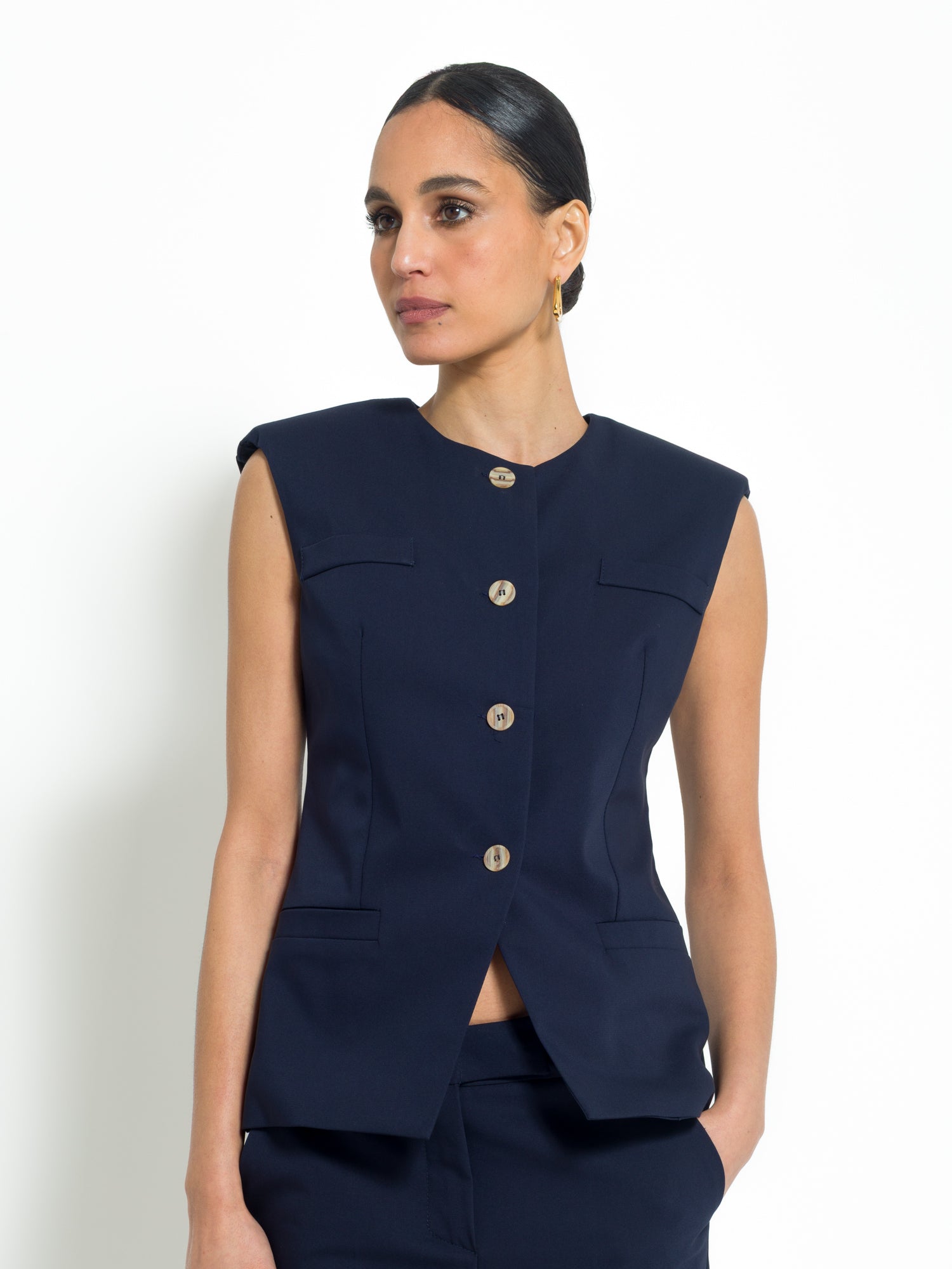 Blazer smanicato in cotone | Uncategorized da donna