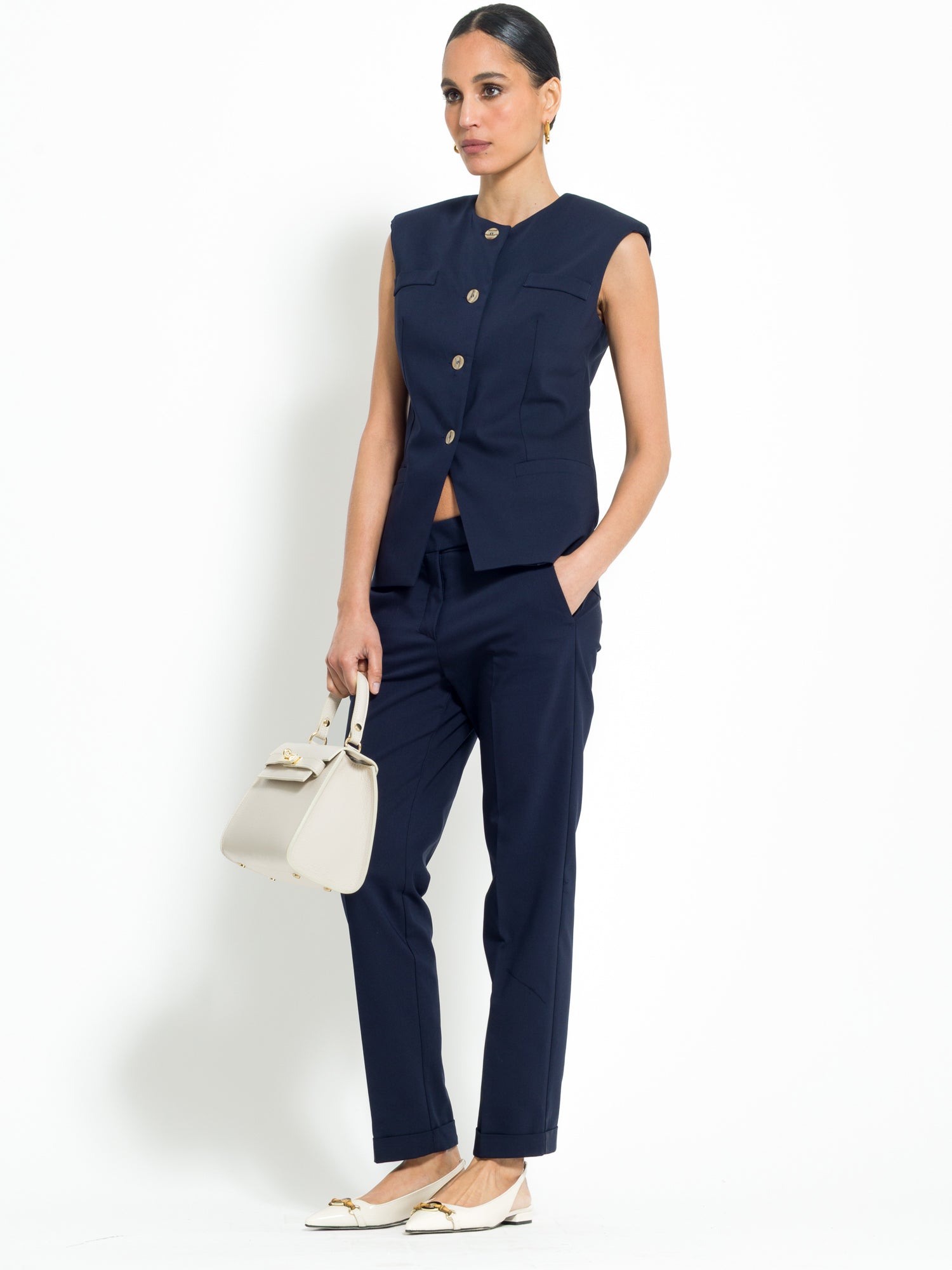 Blazer smanicato in cotone | Uncategorized da donna