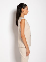 Blazer smanicato in cotone | Uncategorized da donna