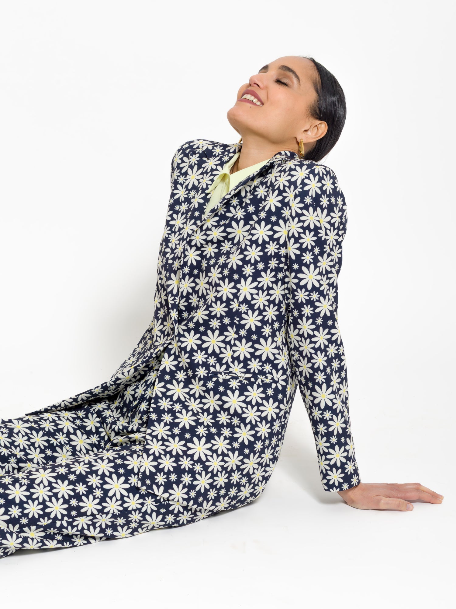 Blazer monopetto stampa margherite | Uncategorized da donna