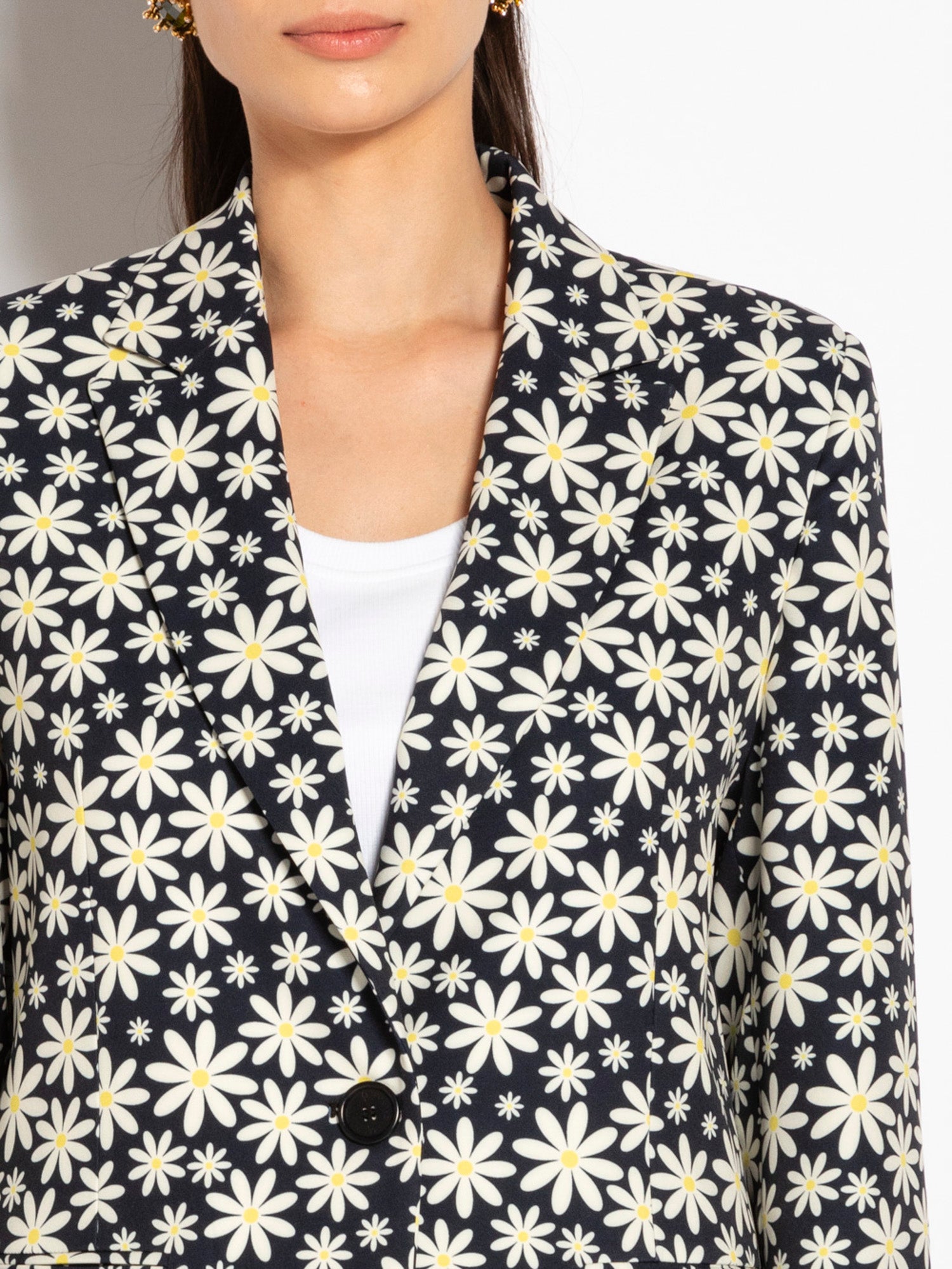 Blazer monopetto stampa margherite | Uncategorized da donna