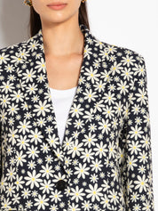 Blazer monopetto stampa margherite | Uncategorized da donna