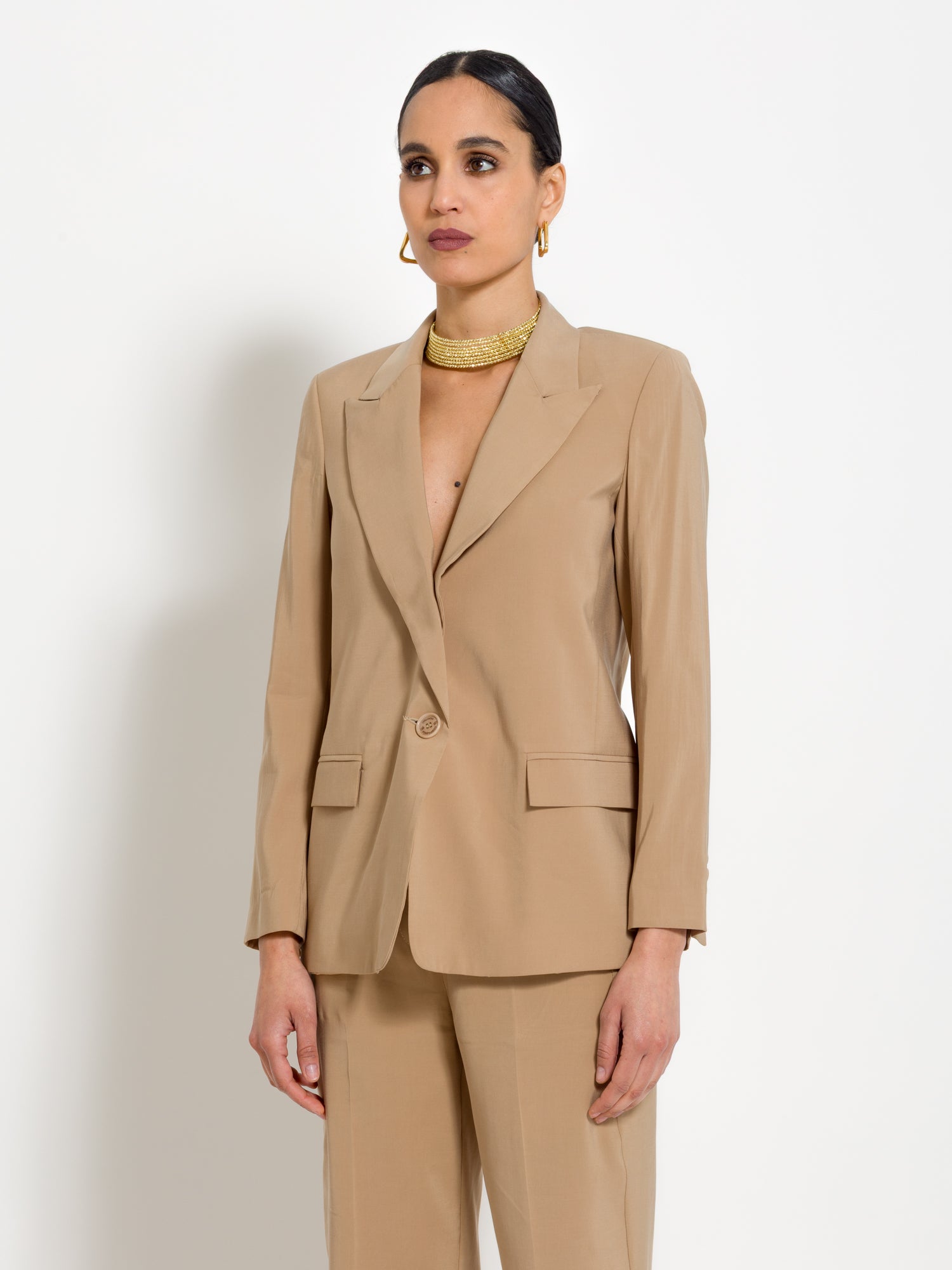 Blazer monopetto in tencel | Uncategorized da donna