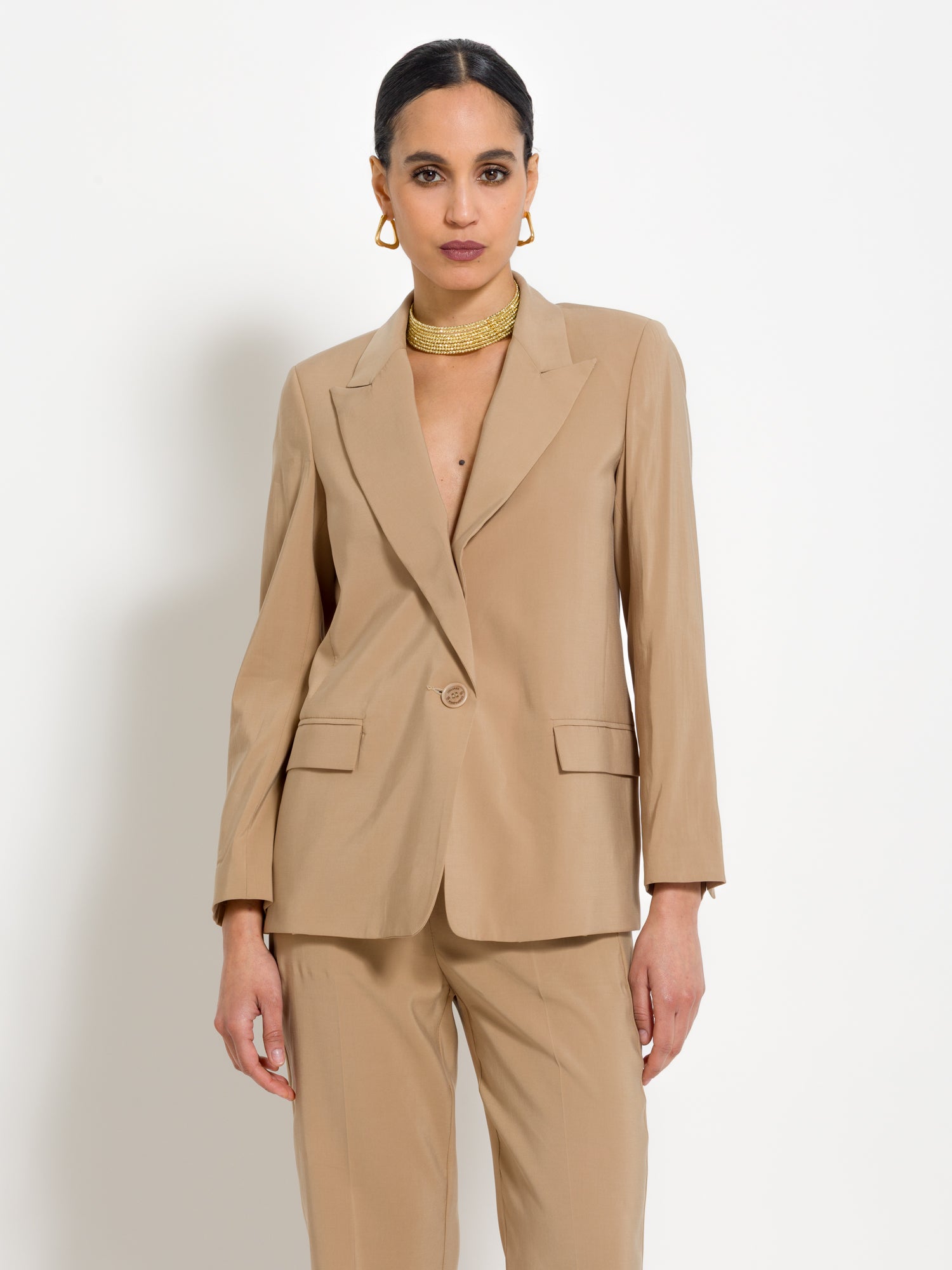 Blazer monopetto in tencel | Uncategorized da donna