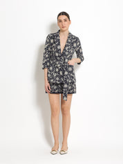 Blazer con cintura in cotone ricamato | Uncategorized da donna