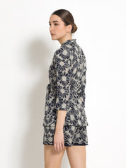 Blazer con cintura in cotone ricamato | Uncategorized da donna