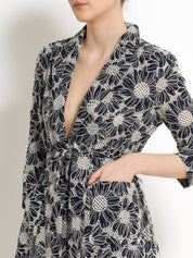 Blazer con cintura in cotone ricamato | Uncategorized da donna