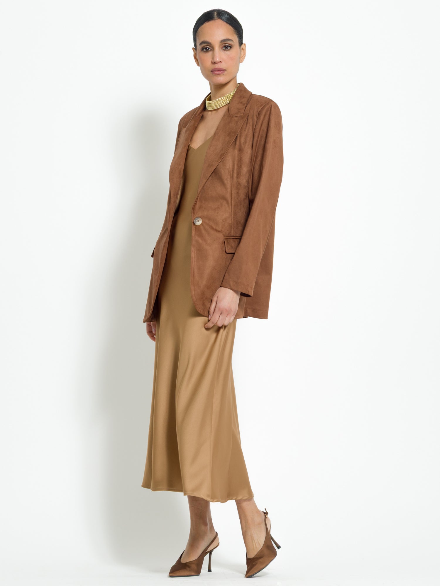 Blazer monopetto in eco-dainetto | Uncategorized da donna