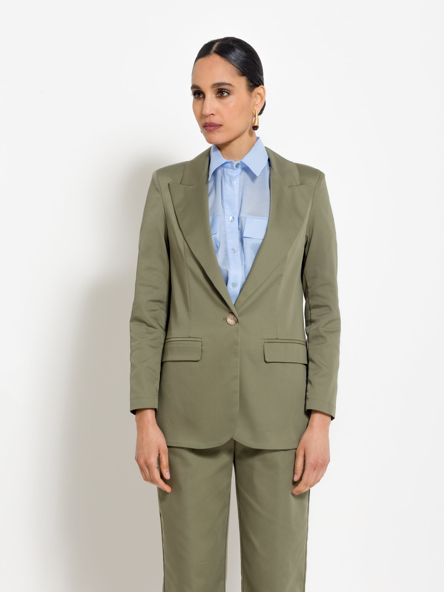 Blazer monopetto in cotone | Uncategorized da donna