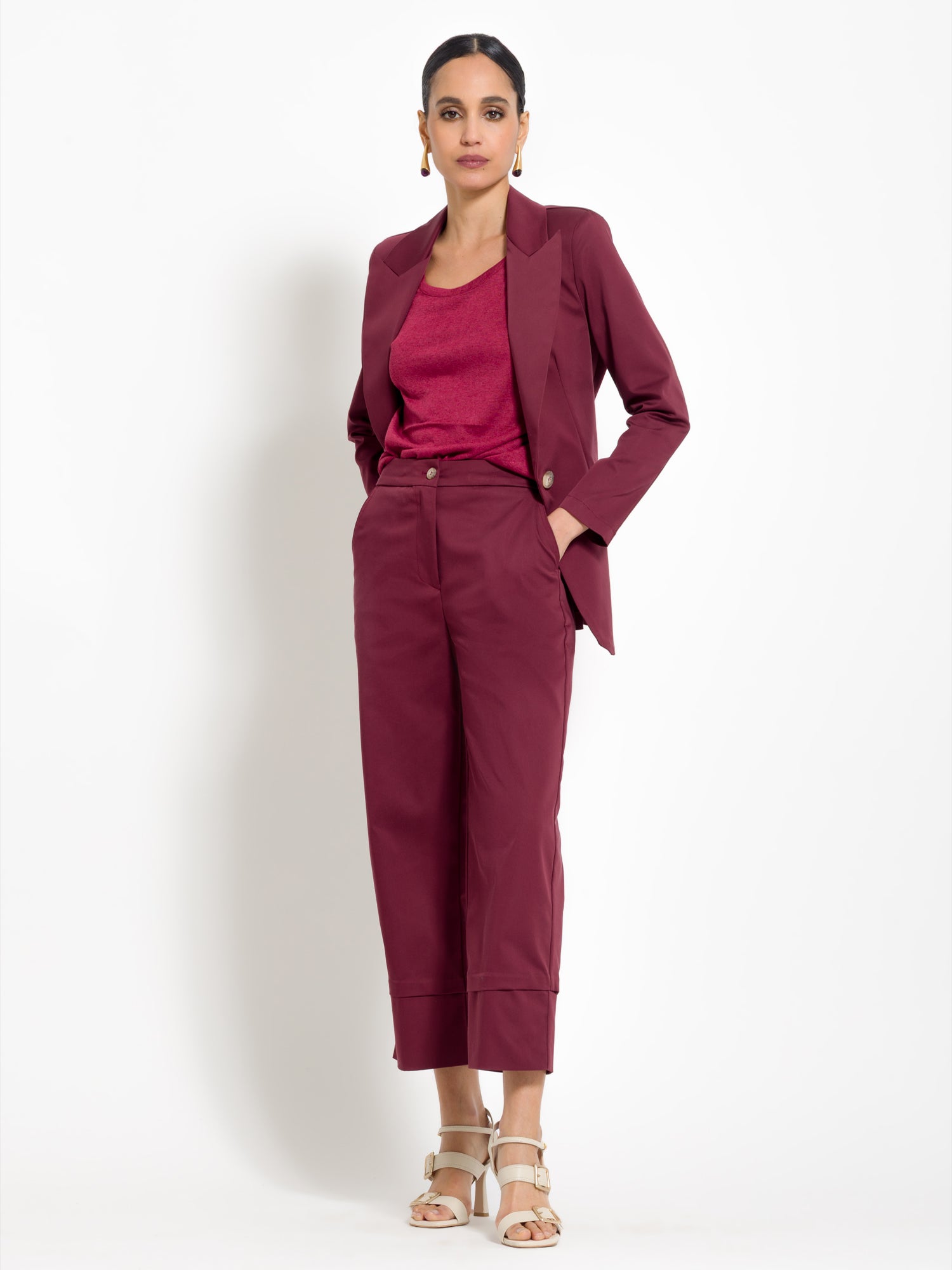 Blazer monopetto in cotone | Uncategorized da donna