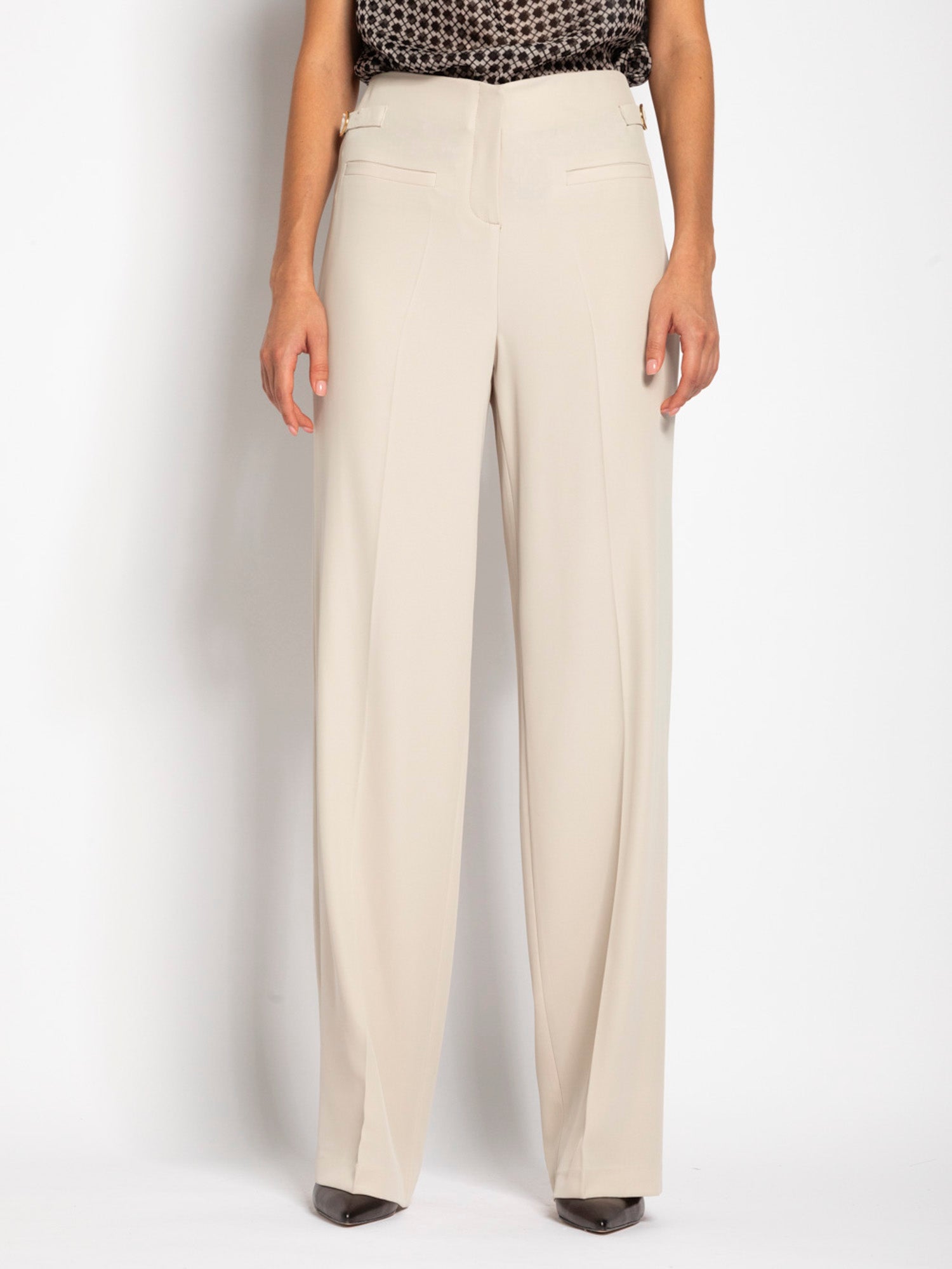 Pantalone in diagonale fluido a gamba larga | Uncategorized da donna